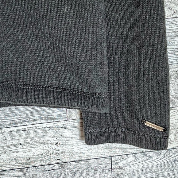 TOMMY HILFIGER Womens Size Medium Sweater Cardigan Full Zip Dk. Grey/Lt. Gray - Picture 5 of 13